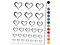 Stars Forming Heart Temporary Tattoo Water Resistant Fake Body Art Set Collection